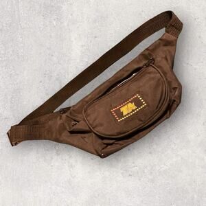 Vtg 90s Streetwear Neon Festival Fanny Pack Belted Waist Bag